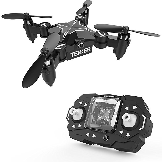 Best Drones on Sale Under 30 - TENKER Skyracer Mini RC Helicopter Drone for kids Quadcopte with Altitude Hold 3D Flips and Headless Mode One key take off:landing good choice for Beginners