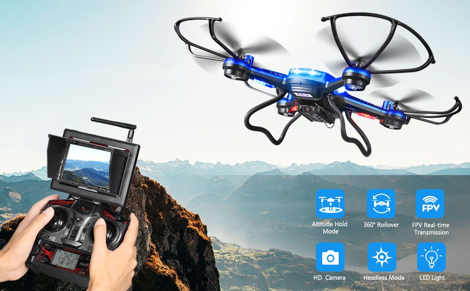 Potensic Drone with HD Camera F181DH RC Drone Quadcopter Features Attitude Hold